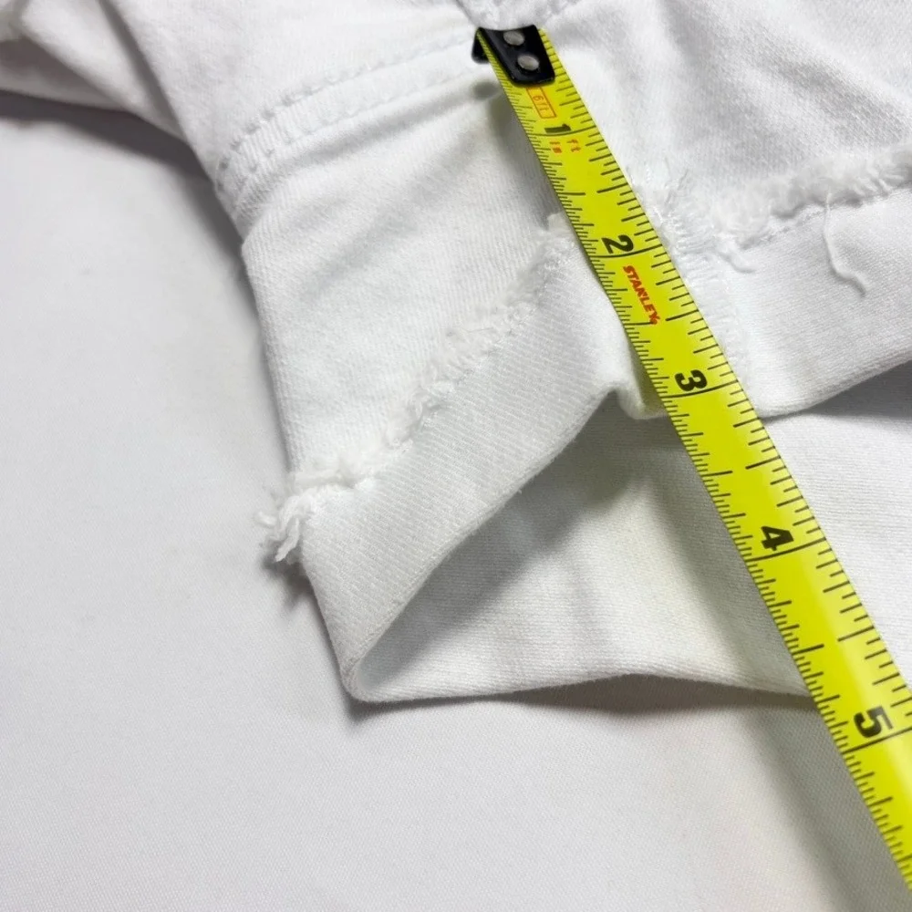 Seven7 White Denim‎ Weekend Shorts Raw Hem Coastal Summer Womens Size 8